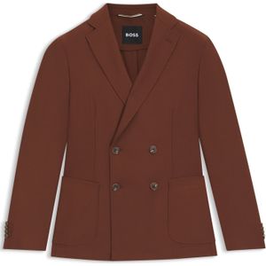 Double-breasted blazer van scheerwol met microdessin