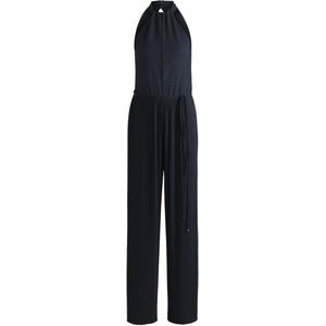 BOSS - Mouwloze Jumpsuit - Hoogglanzend - Met Plisséplooien en Knoopriem