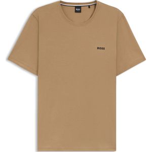 T-shirt van stretchkatoen met logostiksel