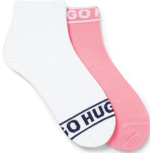 HUGO - Kwartlengte Sokken - Set van Twee Paar - Katoenrijke Stretchgarens