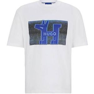 Regular-fit T-shirt van katoenen jersey met logo-artwork