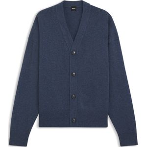 Relaxed-fit vest van scheerwol