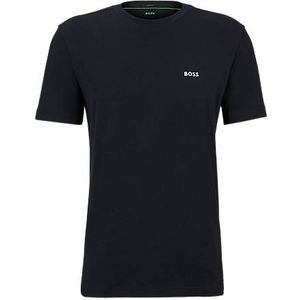 Regular-fit T-shirt van stretchkatoen met contrasterend logo