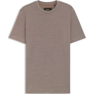 Regular-fit T-shirt van zijde en wol