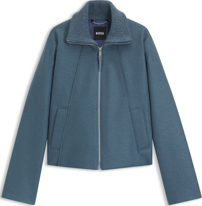 BOSS - Jas van Gekookte Scheerwol - Winterjas