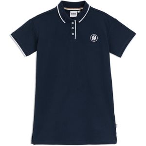 Kinderjurk met polokraag, in een piqué van stretchkatoen