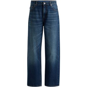 Relaxed-fit jeans van stevig blauw denim