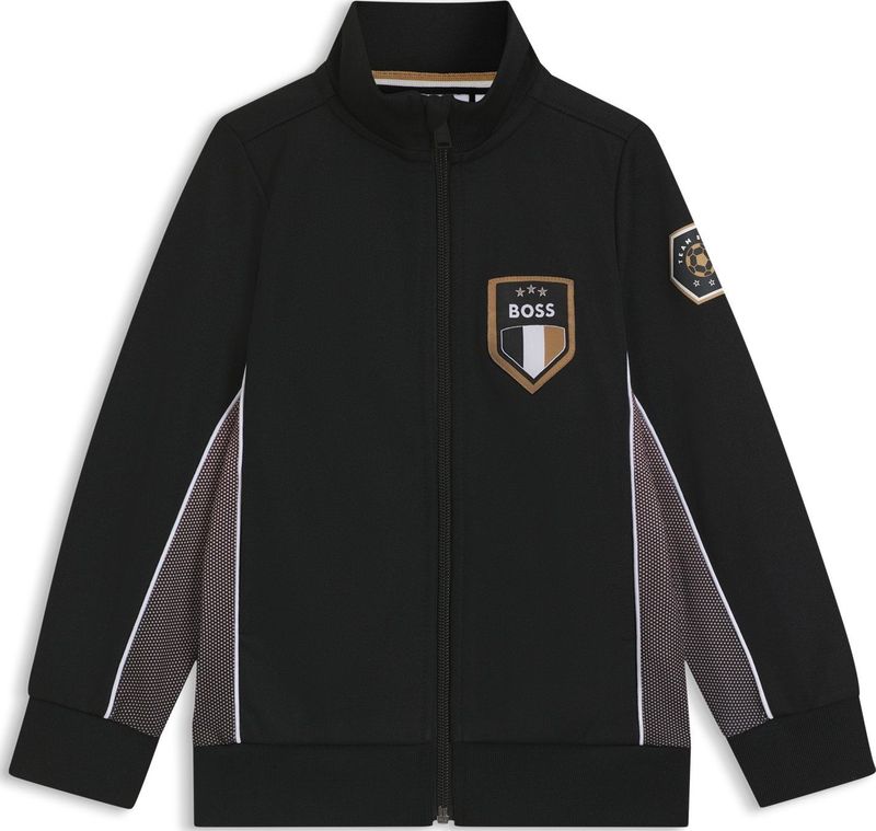 BOSS Cardigan - Team BOSS - Zwart m. Roze - BOSS - 5 jaar (110) - Cardigan