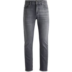 Slim-fit jeans van superzacht grijs denim