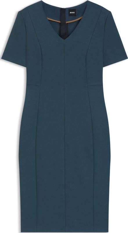BOSS - Jurk - V-hals - Stretchmateriaal