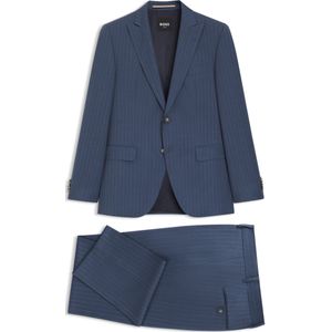 Tweedelig regular-fit pak van gestreepte scheerwol