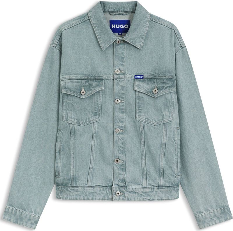HUGO - Regular-fit Jack - Felblauw - Denim