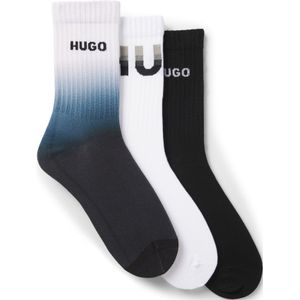 Set van drie paar sokken in kwartlengte met logo’s