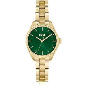 Goudkleurig horloge met groene wijzerplaat