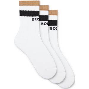 BOSS - 50543647 - Sokken - Wit Groen Zwart - 3 Paar - Katoen
