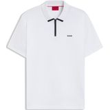 Polo van katoenpiqué met contrastlogo