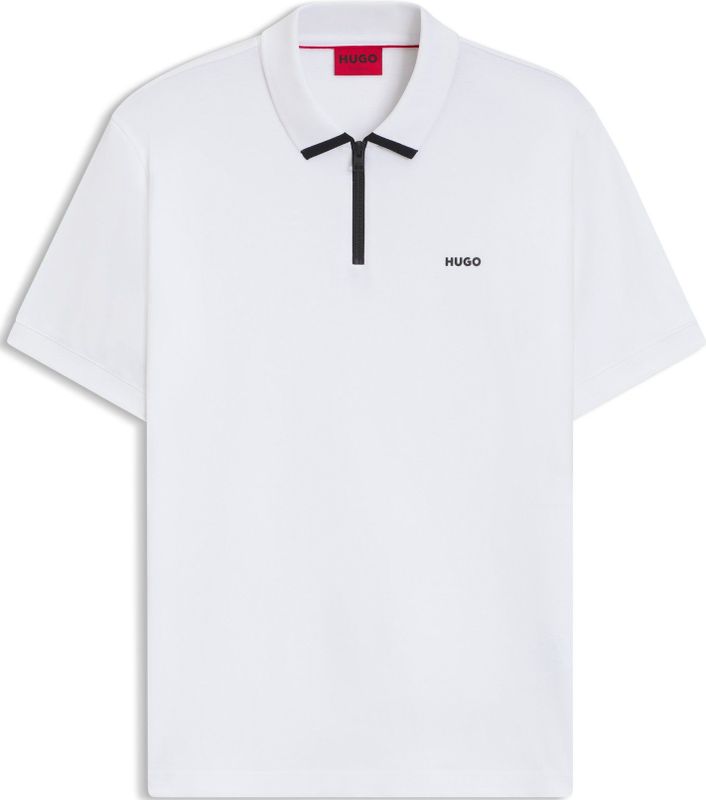 Polo van katoenpiqué met contrastlogo