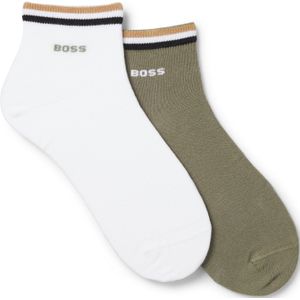 Set van twee paar korte sokken met kenmerkend gestreepte boorden