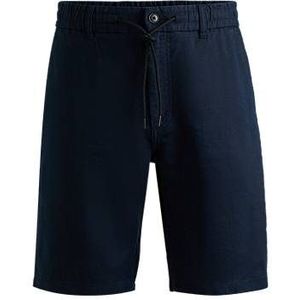 Tapered-fit shorts van een linnennmix
