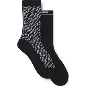 Set van twee paar sokken met normale lengte en logo