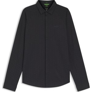 Regular-fit overhemd van gebreide katoenpiqué