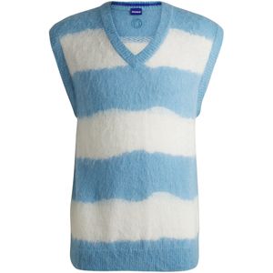 Gebreide oversized-fit spencer met blokstrepen