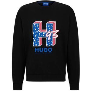 Regular-fit sweatshirt van katoenen sweatstof met logo-artwork
