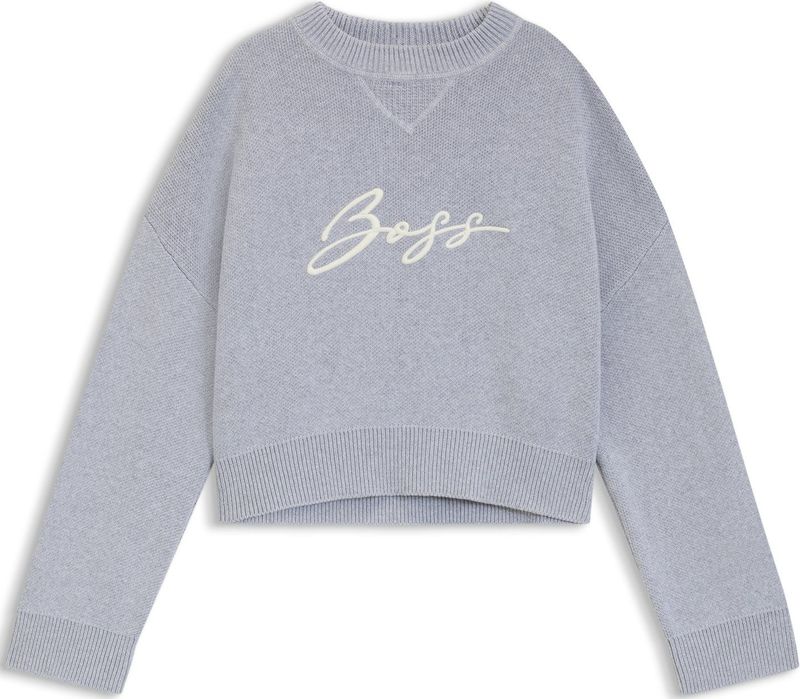 BOSS - Korte Trui - Katoen - Geborduurd Script Logo