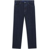 Baggy-fit jeans van donkerblauw denim