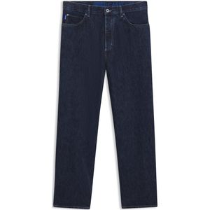 Baggy-fit jeans van donkerblauw denim