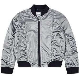 Metallic bomberjack met contrastdecoraties voor kinderen