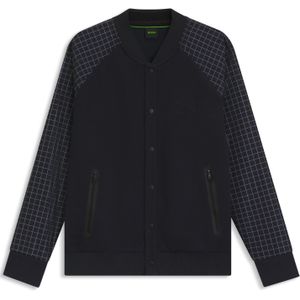 Sweater met ruitjesprint en knoopsluiting voor