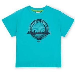 Loose-fit katoenen T-shirt met seizoensprint voor kinderen