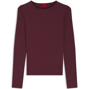 Top van stretchjersey met tweedelige logoprint