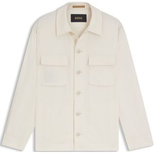 Relaxed-fit overshirt van scheerwol