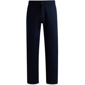 Tapered-fit broek van een linnenmix