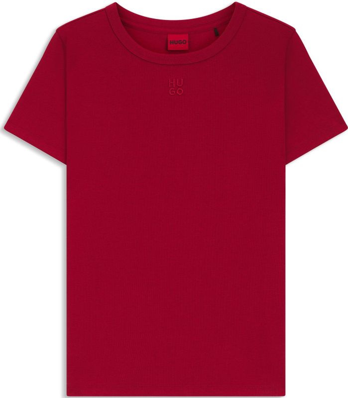 HUGO - DELORIS - T-shirt - Effen - Regular Fit - Katoenmix