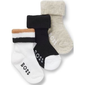 Set van drie paar babysokken van een katoenmix met stretch