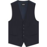 BOSS - Gilet - Gemêleerd - Wolmix met Stretch