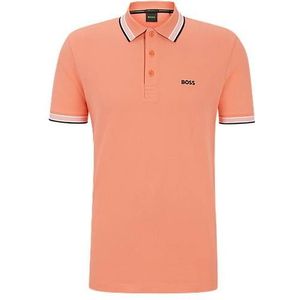 Polo van katoenpiqué met een contrastlogo