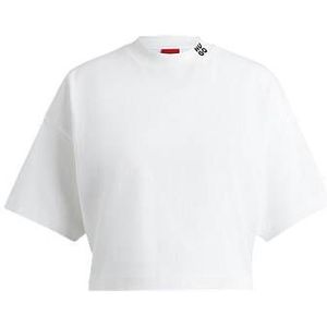Relaxed-fit korter T-shirt van katoenen jersey met tweedelig logo