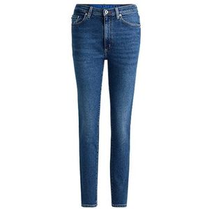 Skinny-fit jeans van middenblauw stretchdenim