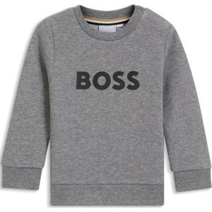 Sweatshirt van een katoenmix met logoprint voor kinderen