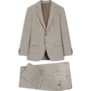 Tweedelig slim-fit pak van een mix van wol en zijde met dessin