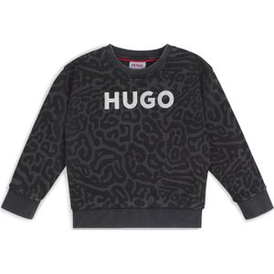 Kindersweater met luipaardprint en rits achter