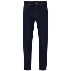 Tapered-fit jeans in dark-blue stretch denim