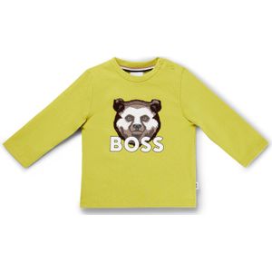 Katoenen T-shirt met lange mouwen en logo-artwork voor kinderen