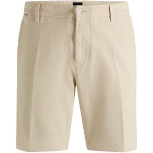 Slim-fit short van gestructureerde stretchkatoen