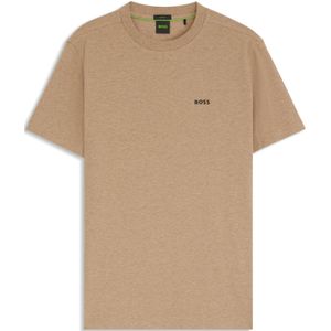 T-shirt van stretchkatoen met contrastlogo