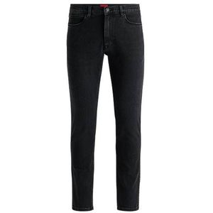 Extra slim-fit jeans van zwart denim met een zachte feel